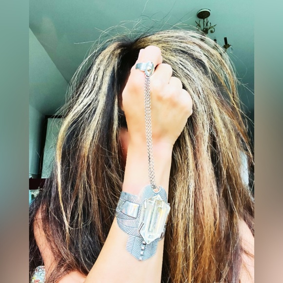 SOLD Spell And The Gypsy Thunderstruck Crystal Cuff in Silver - Picture 9 of 12